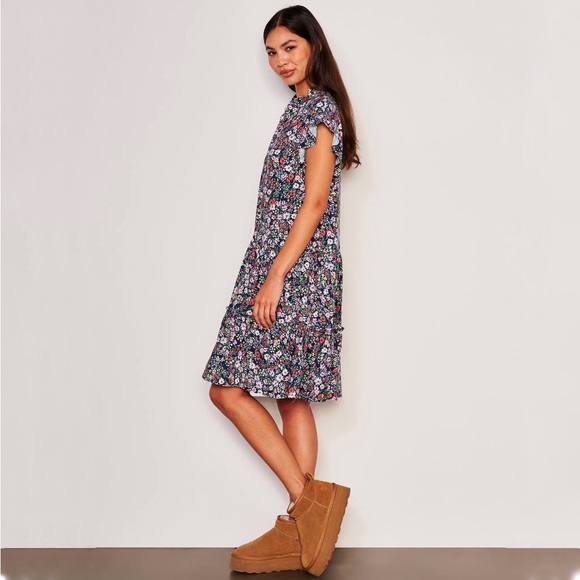 NWT Anthropologie Sundry Field Dress In Deep Navy Size Medium - Picture 7 of 15